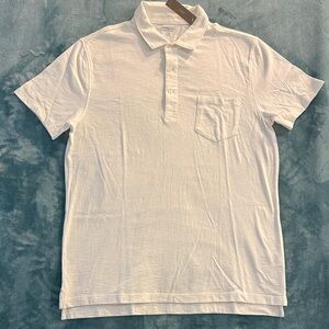 J. Crew White Short-Sleeve Pocket Polo